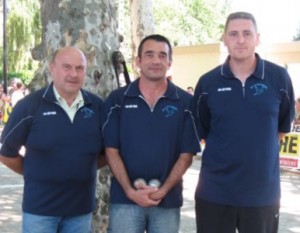 Jean-Michel Ferrand, Philippe Rouquié et Stéphane Berlier, champions de France 2014.
