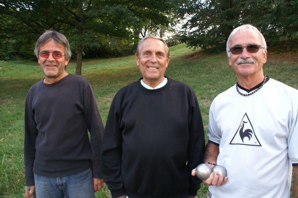 Francis Delrieu, Jean-Louis Fourcade et Raymond Cerchi, vainqueurs du concours A. 