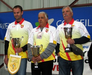 Les Livinhacois Sébastien Caldas, Hervé Grès et Joël Cortina sont une des bonnes chances aveyronnaises de bien figurer dans cette finale du Master de Rodez.