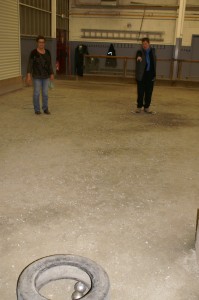 Objectif pneu au stand de tir.