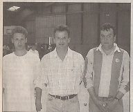 Richard Fauvet, Jean-Pierre Mas et Bernard Rouquayrol, les Creissellois champions d'Aveyron pour la 2e fois. 